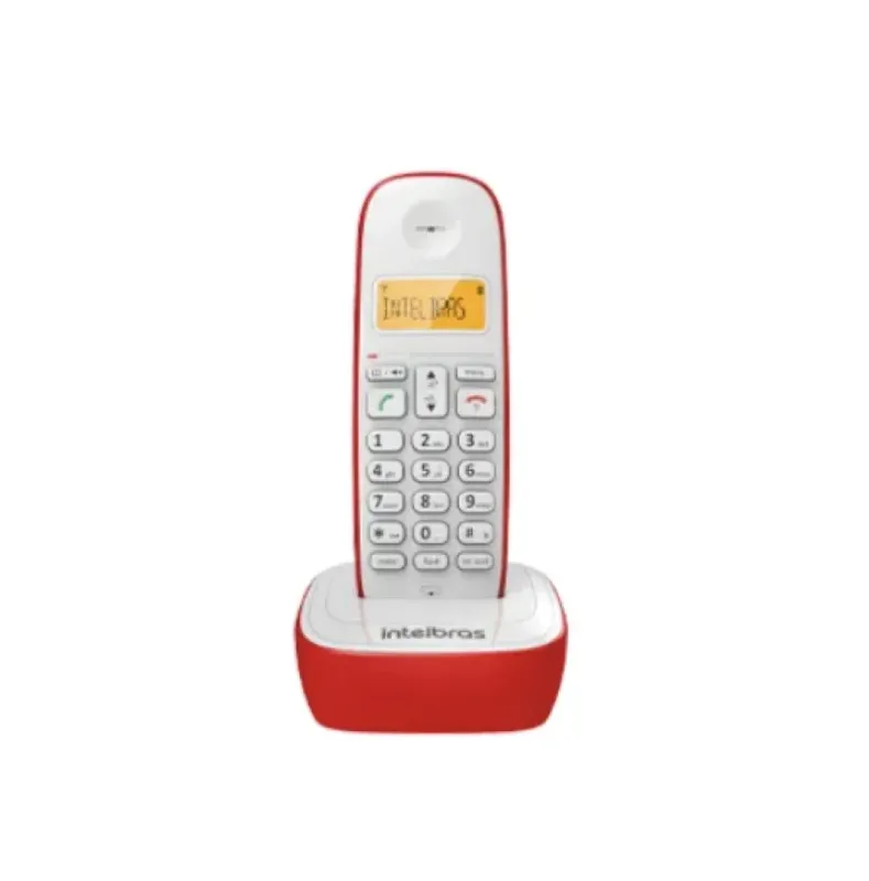 Telefone Sem Fio Digital Intelbras, Branco/Vermelho - TS 3110