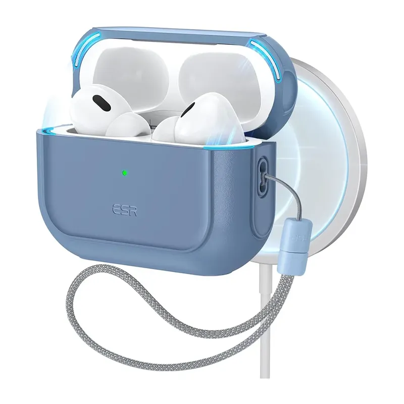 Capa Esr P/ Airpods Pro 2 Geração Magsafe Lanyard Azul