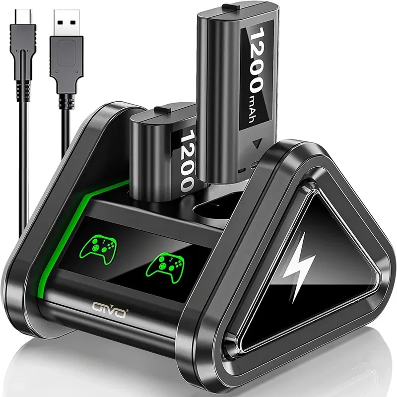 Base Carregador Dock Controle XBOX Series S/x + 2 Baterias