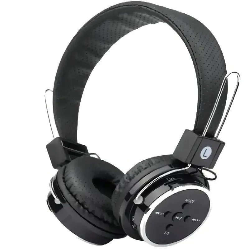 Fone De Ouvido Bluetooth Micro Sd Mp3 Rádio Fm Player - Preto