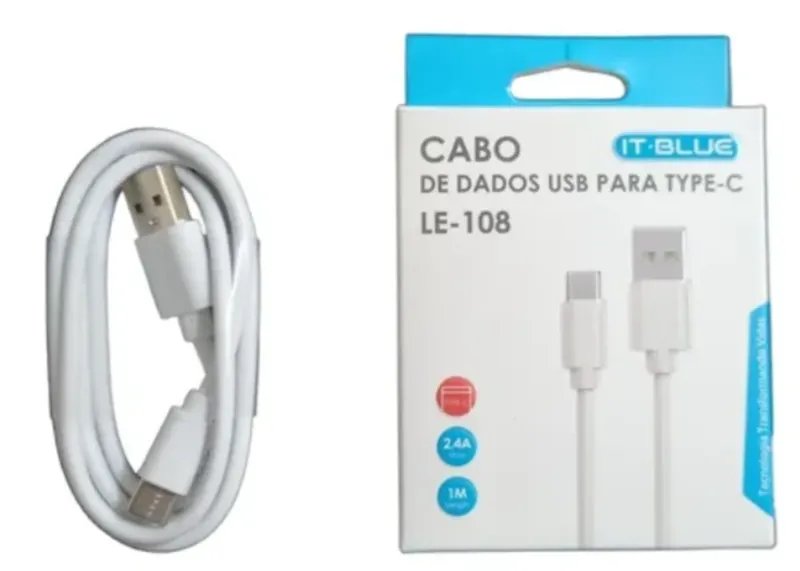 Cabo de Dados e Carregamento Celular Tipo C