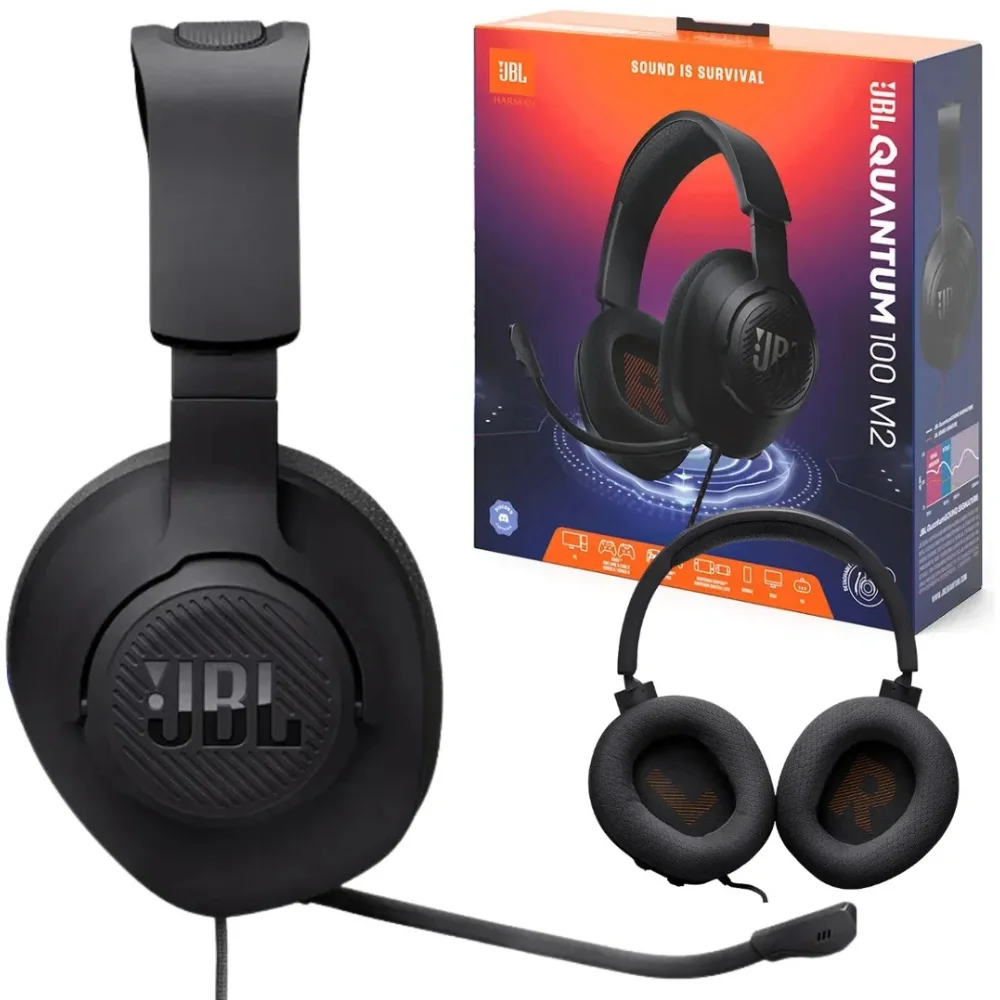 Jbl Quantum 100 M2 Fone Gamer Leve 220g Conforto