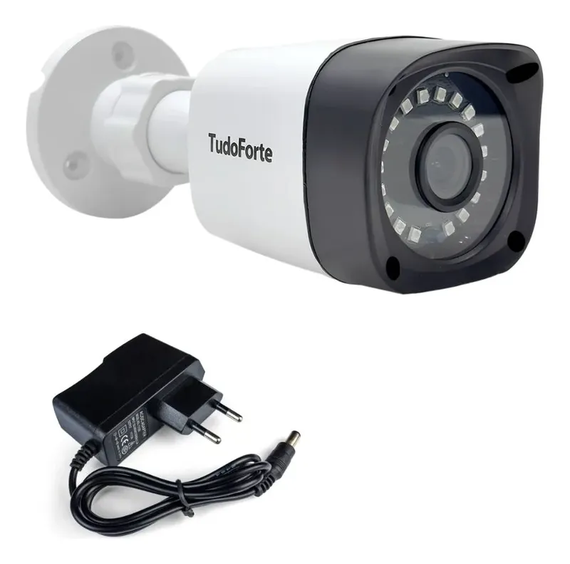 Câmera De Segurança Full Hd 1080p 2mp Bullet 20 Metros Infravermelho Lente 2.8mm Tudo Forte + Acessórios Para Instalação