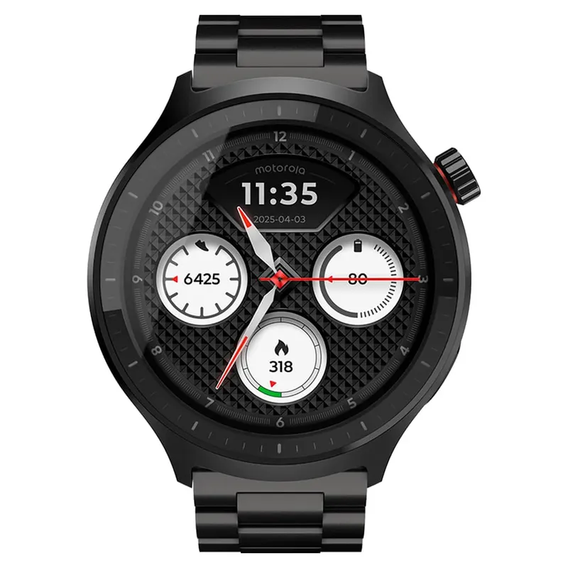 Smartwatch Moto Watch Preto Powered By Polar, Display OLED 1.4” 47mm, Resistência À Água, Gps E Pulseira 22 Mm - N/a