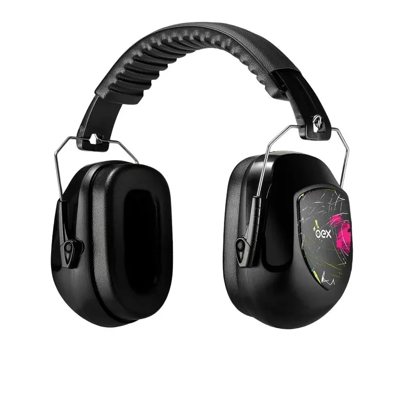 Fone Abafador De Ruído Preto Ab200 , Oex