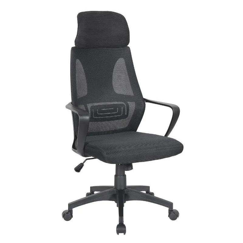 Cadeira Office Pelegrin Presidente Premium, Peso Máx. Suportado 110Kg, Tela Mesh, Preta, Pel-a109