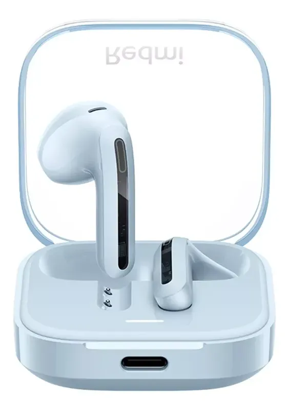 Fone De Ouvido Bluetooth Xiaomi Redmi Buds 6 Active Azul Claro – Som Potente E Longa Duração.