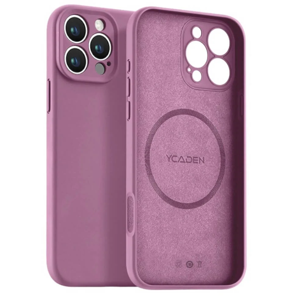 Capa Capinha Protetora de Silicone com Interior em Microfibra Aveludado Compatível com Magsafe para o Samsung Galaxy S25 - Cor: Lilás