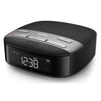 Rádio Relógio Philips Tar7606, Com Base De Carregamento Qi, Preto