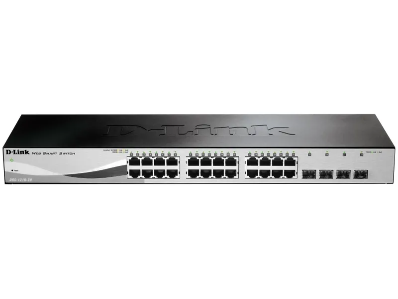 Switch 24 Portas D-Link Dgs-1210-28, Gerenciável, 24 Portas Gigabit + 4 Portas Combo/Sfp