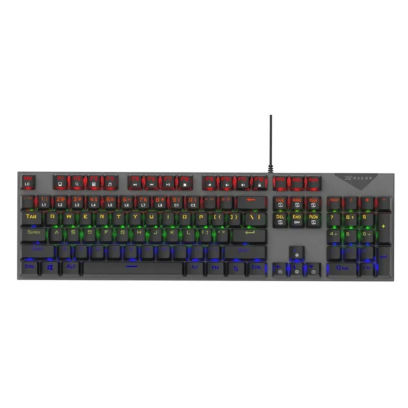 Teclado Gamer XT Racer Tank XTK-120, RGB, Anti-Ghosting, Switches OUTEMU Vermelho, ABNT2, Profissional, Preto - XTK-120