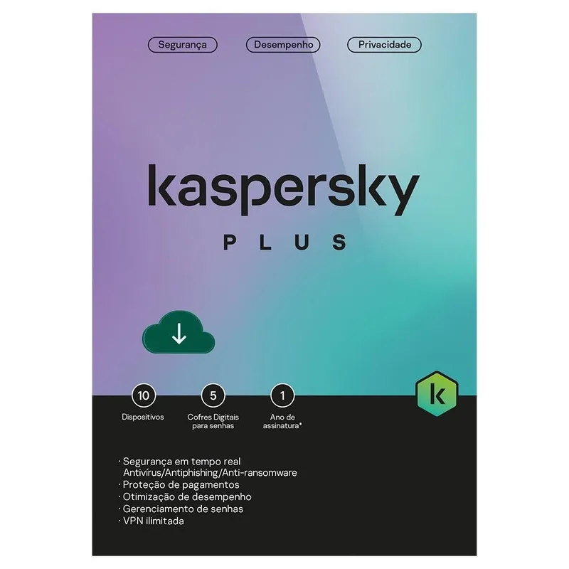 Kaspersky Antivírus Plus 3 Dispositivos 1 Ano, Digital para Download - KL1042KDCFS