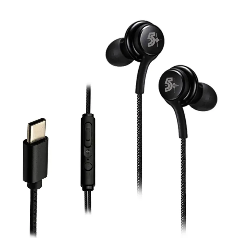 Fone De Ouvido Tipo C Com Microfone Para Smartphone Preto