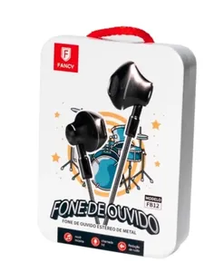 Fone De Ouvido Fancy Fb12 Com Microfone & Controle De Volume