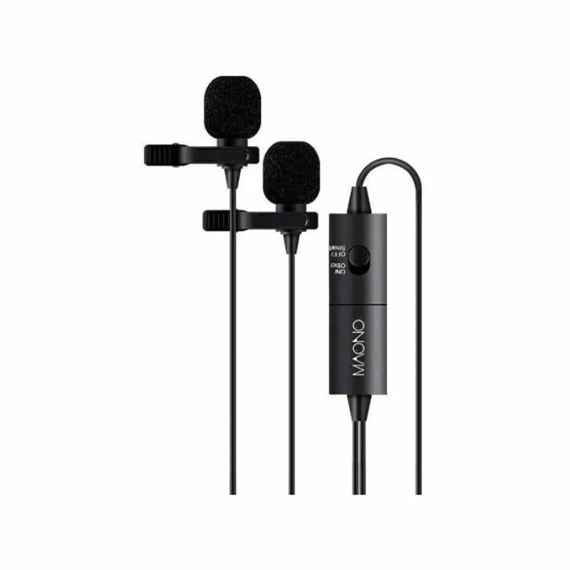 Microfone De Lapela Duplo Maono Omnidirecional Au-200