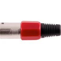 Conector Cannon Xlr Macho Pgcn0005, Plástico Vermelho Storm Pacote C/5 Unidades
