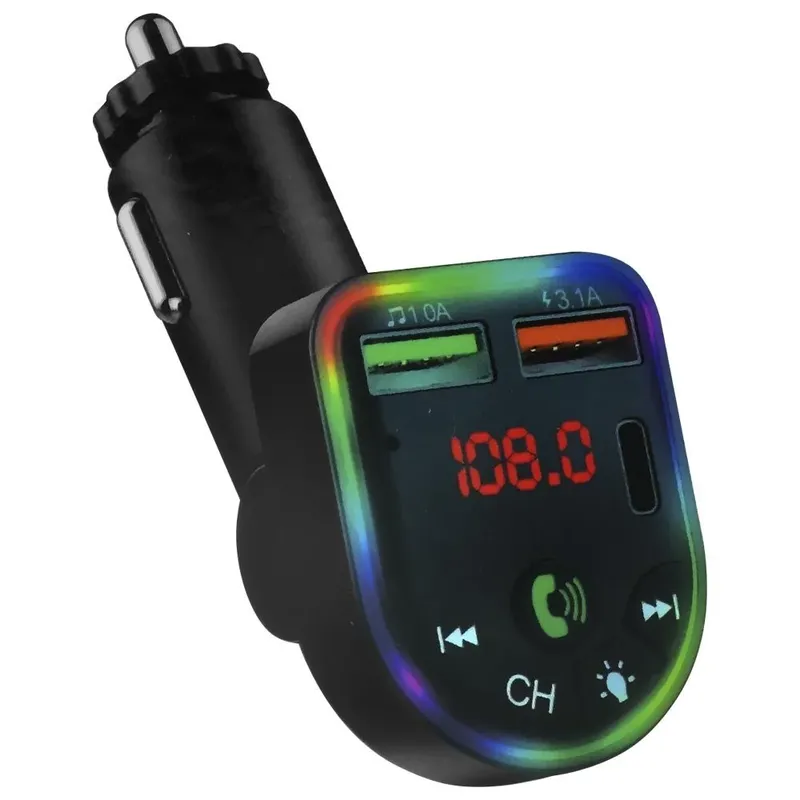 Transmissor Digital Para Carro Satellite A-mp45 LED / Bluetooth / Fm / Mp3 / Usb / Usb-c - Preto