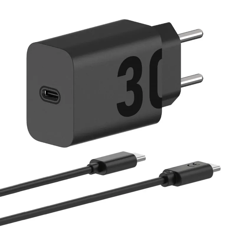 Carregador Turbo 30w Compatível Com Motorola + Cabo Usb-c