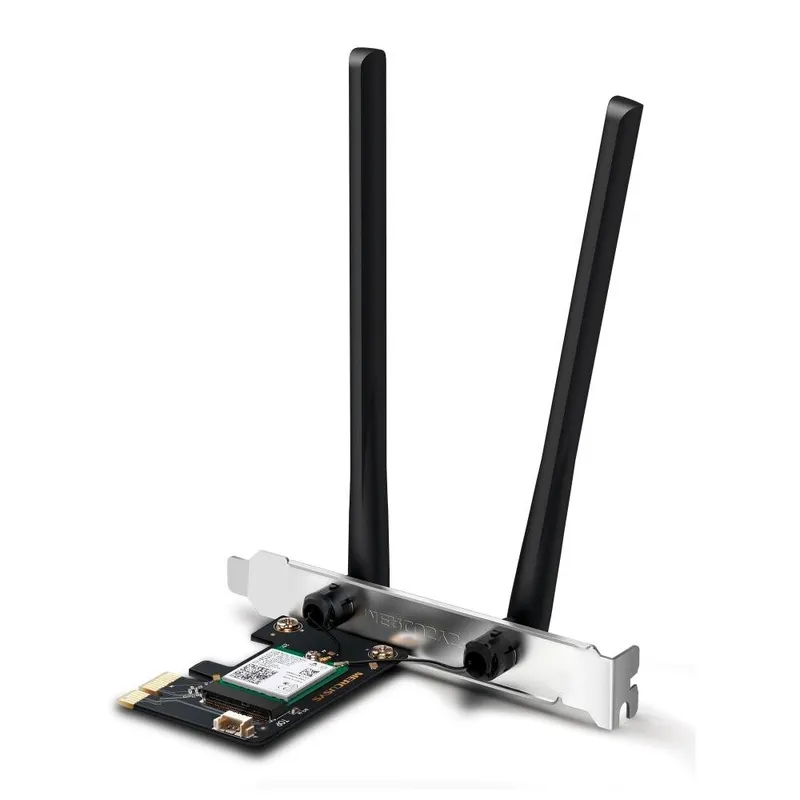Adaptador de Rede Mercusys MA80XE, Sem Fio, 2402 Mbps, 2 Antenas, Preto - MA80XE