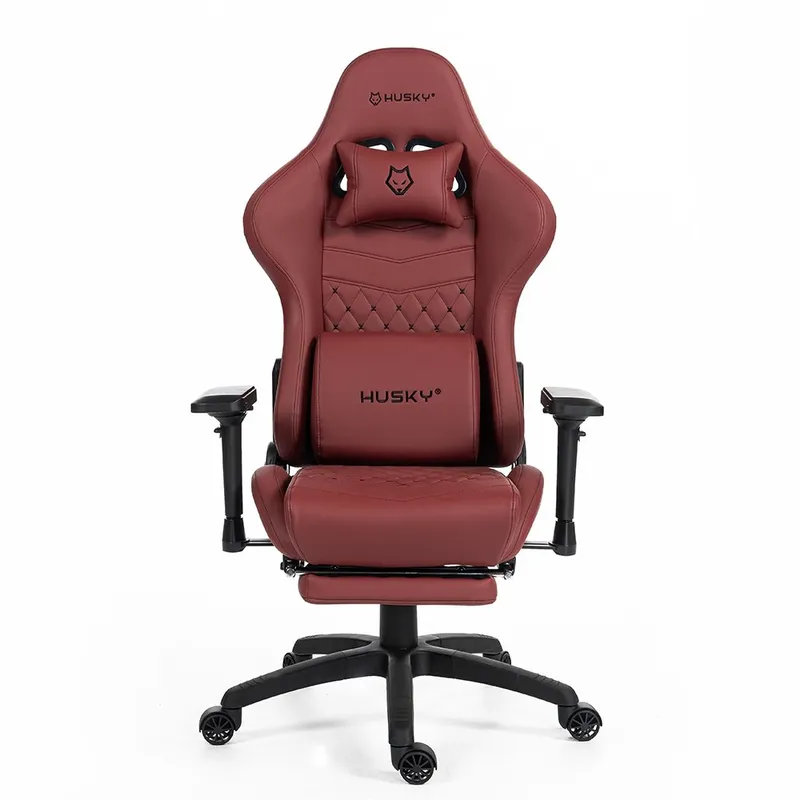Cadeira Gamer Husky Tempest 4D, Até 145kg, Braços 4D, Almofadas, Reclinável 150º, PU, Descanso para Pés, Vermelha - HCG700VR4D