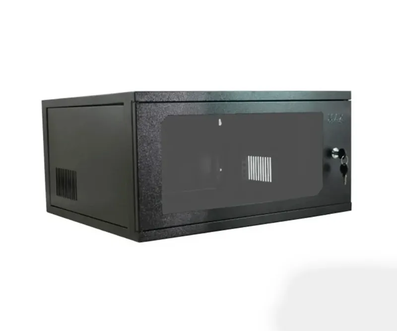 Rack De Parede Max Eletron Padrão 19" 5u 470mm, Visor De Acrílico - Preto