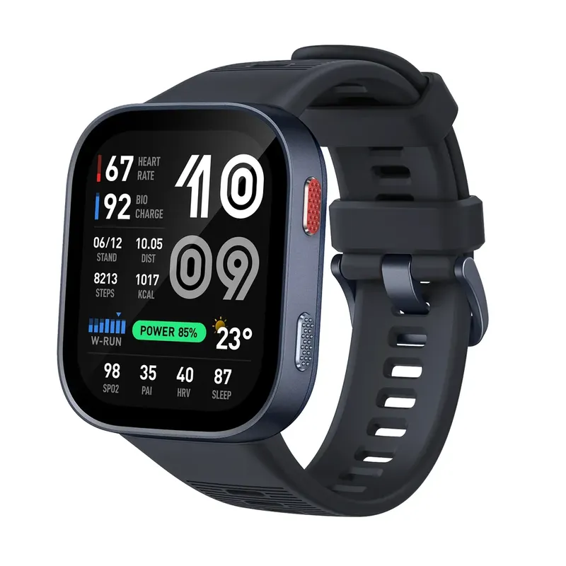 Amazfit Relógio Inteligente Bip Max De 46 Mm, Bateria De 20 Dias, Tela AmoLED De 5.3 Cm, Gps E Mapas Gratuitos, Ia, Cham