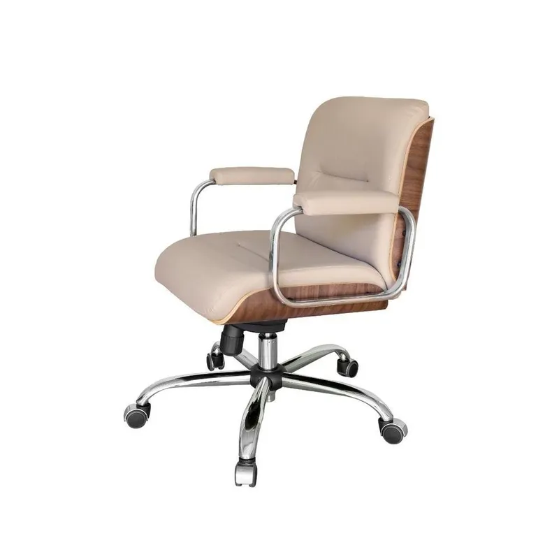 Cadeira Design Office Móveis Eames Diretor, Linha Capa Em Madeira - Marrom