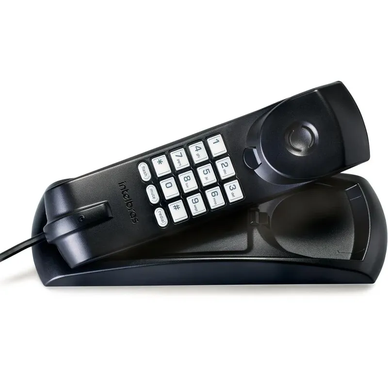 Telefone com Fio Intelbras Tc20, Funções Flash, Tom, Rediscar, Teclado Luminoso, Preto - 4090401