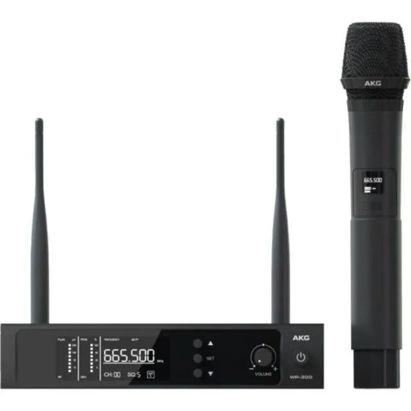 Microfone Akg Wp 300 Uhf Vocal Sem Fio Preto