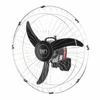 Ventilador De Parede América Preto Bivolt Grade Em Aço