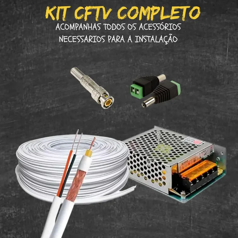 Kit Cftv 4 Câmeras Segurança Dome 1220 Full Hd Com Audio Microfone Dvr Mhdx 1004c Intelbras 500gb.