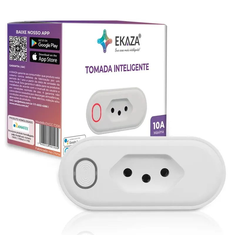 Tomada Ekaza Inteligente Wifi 10a