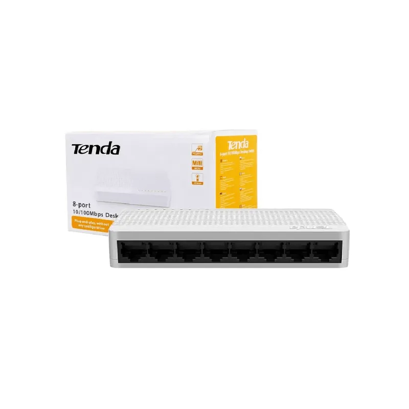 Switch Ethernet 10/100mbps Desktop Com 8 Portas Modelo S108 Tenda