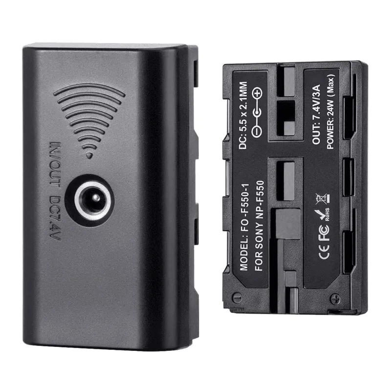 Adaptador Dummy Com Acoplador, Np-f550, F570, Para Filmadoras, Monitores E Iluminadores, Bivolt