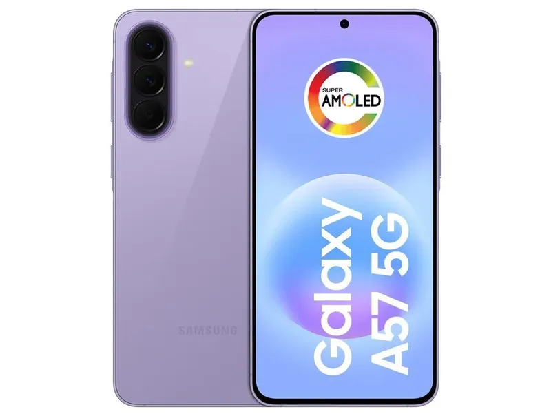 Smartphone Samsung Galaxy A57 128GB 5G 8GB RAM Lilás 6,7" Câm Tripla + Selfie 12MP
