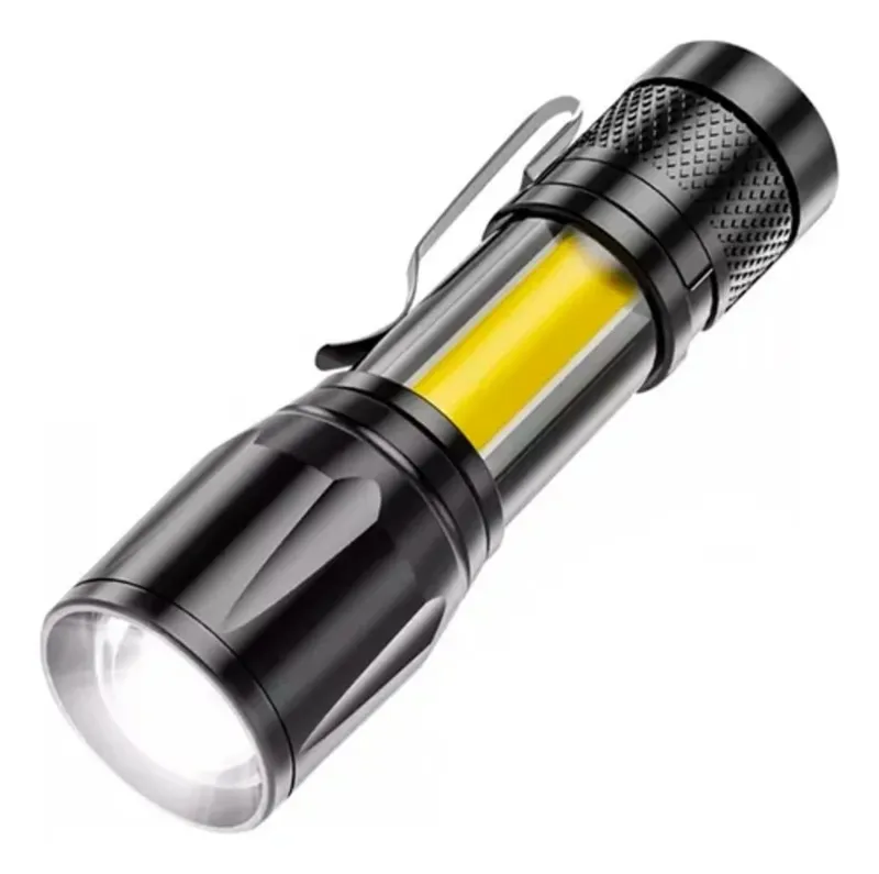 Mini Lanterna Tatica LED Alumínio Super Forte Recarregavel Usb
