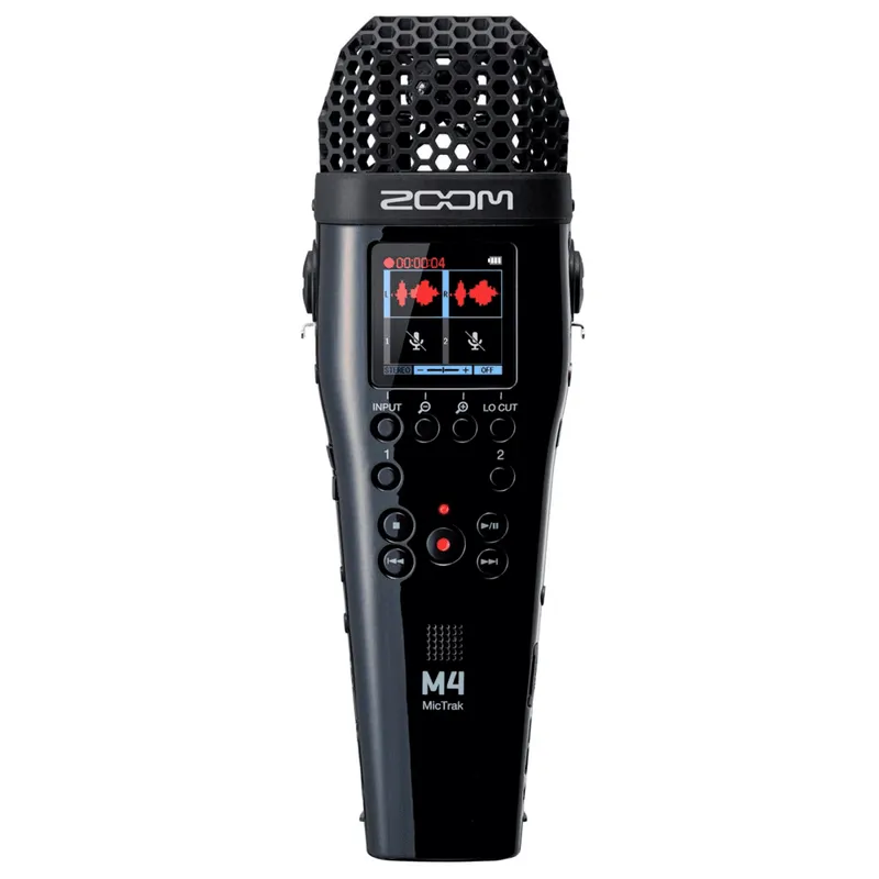 Microfone e Gravador Sem Fio Zoom M4 Mictrak, Estéreo, X/y, 4 Canais