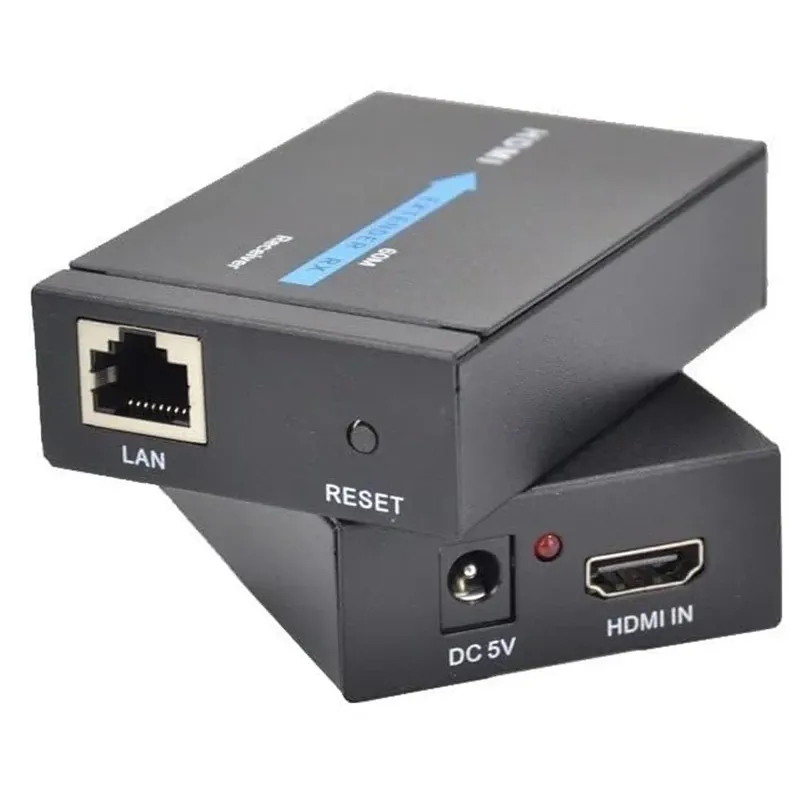 Extensor HDMI Rj45 60mts Full Hd 1080p Compativel Com PC Ps4 Ps5 XBOX