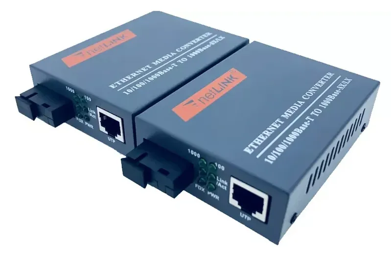 Conversores Mídia 10/100 Mbps (par A + B) Fibra Óptica