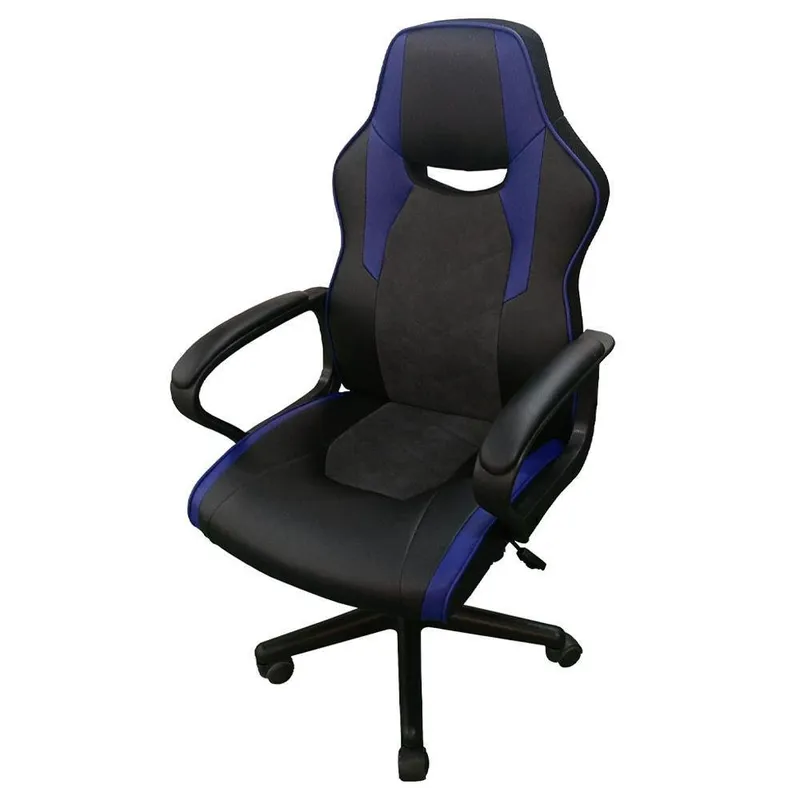 Cadeira Gamer OverX Pro Opt, Até 120Kg, Ergonômica, Giratória, Preto E Azul