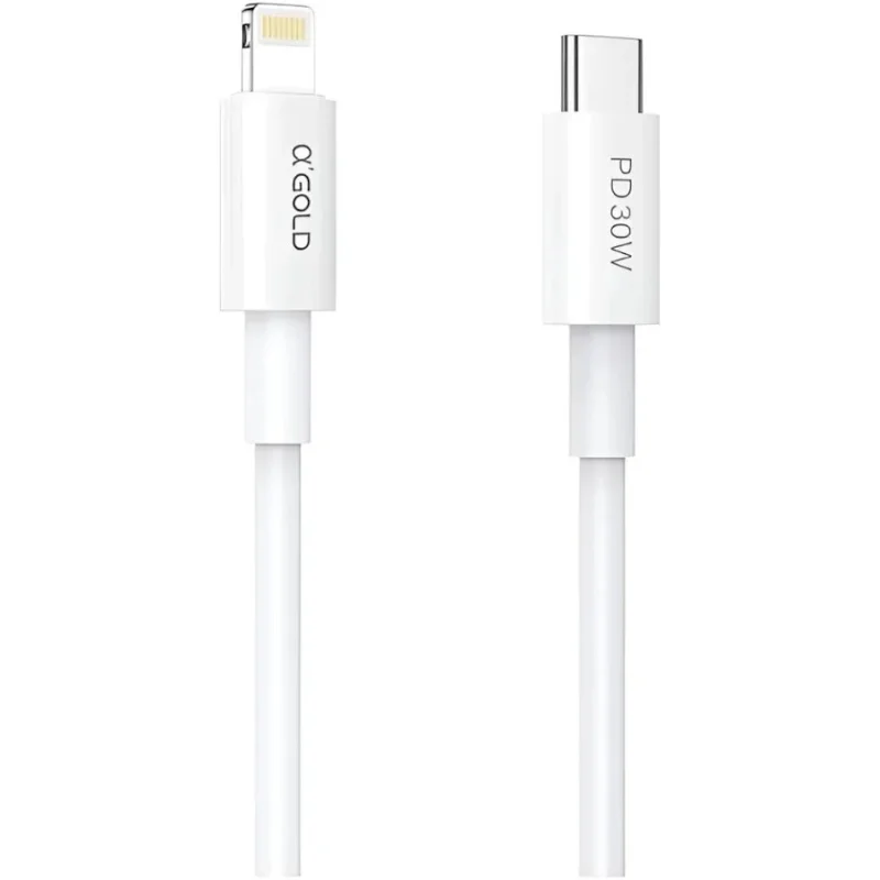 Cabo Compatível Lightning 2 Metros 30w | Usb-c Para Iphone Carregamento Ultrarrápido Α'gold Cb-104