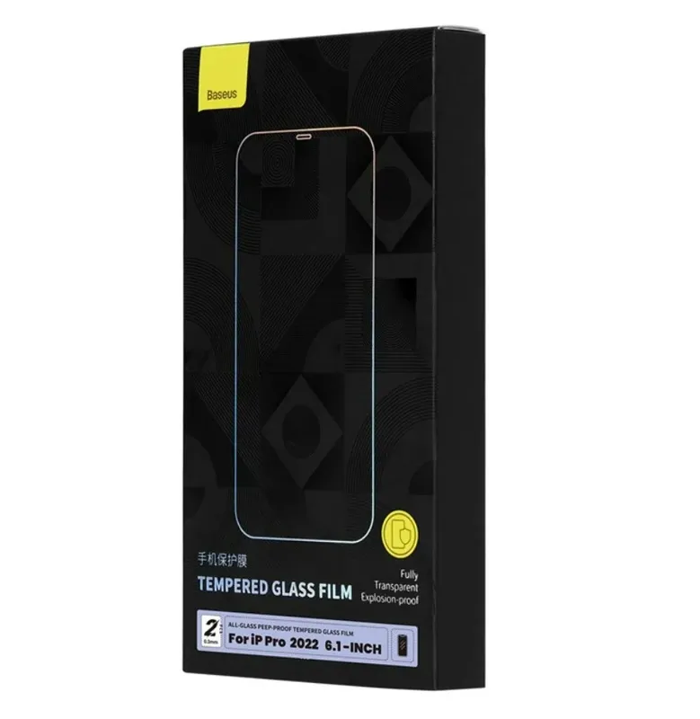 Película De Vidro Temperado Nanocrystal Peep-proof Da Baseus (à Prova De Poeira E Celular) De 0,3 Mm Para Ipad Pro 6,1 " 2022 Transparente (pacote Com 2) (incluindo: Kit De Limpeza*2 + Ferramenta De Aplicação De Película À Prova De Poeira*1)