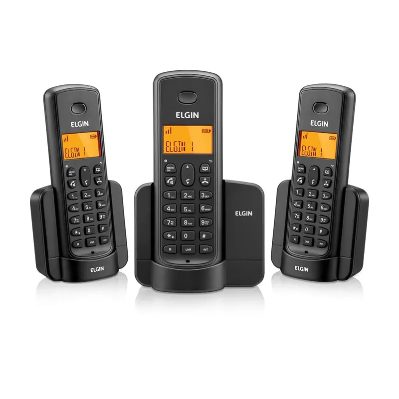 Telefone Sem Fio 2 Ramais Tsf8003 Id Chamada Viva Voz 1.9ghz