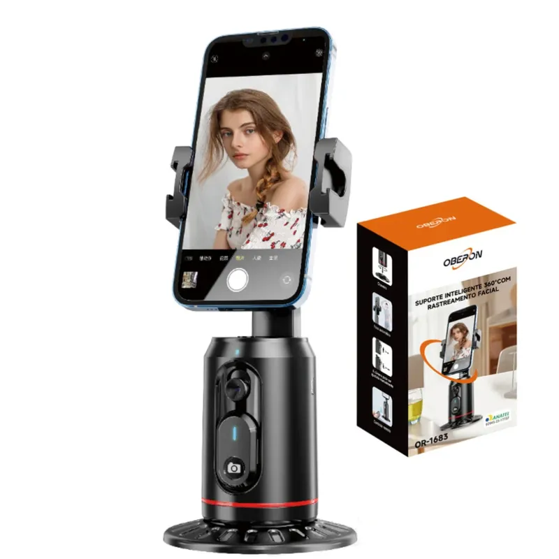 Suporte De Celular Rastreamento Facial Gimbal Estabilizador Inteligente Bluetooth Controle Remoto Oberon Or-1683
