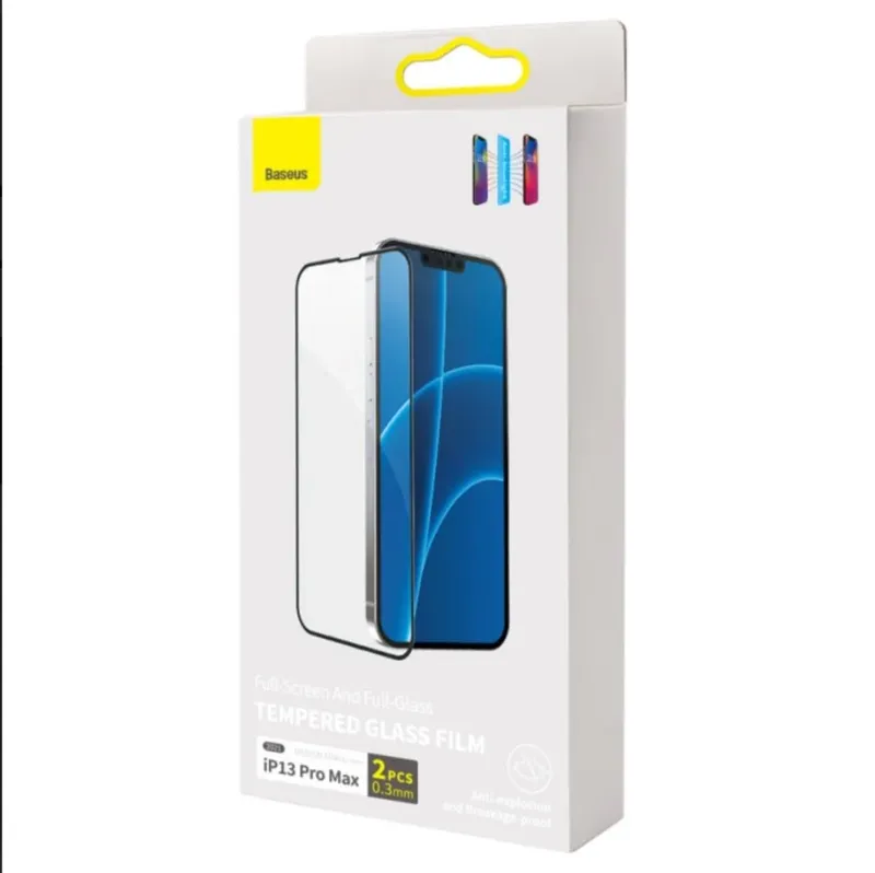 Baseus Iphone 13/13 Pro 0,3 Mm Cy-yms Tela Cheia Vidro Inteiro Super