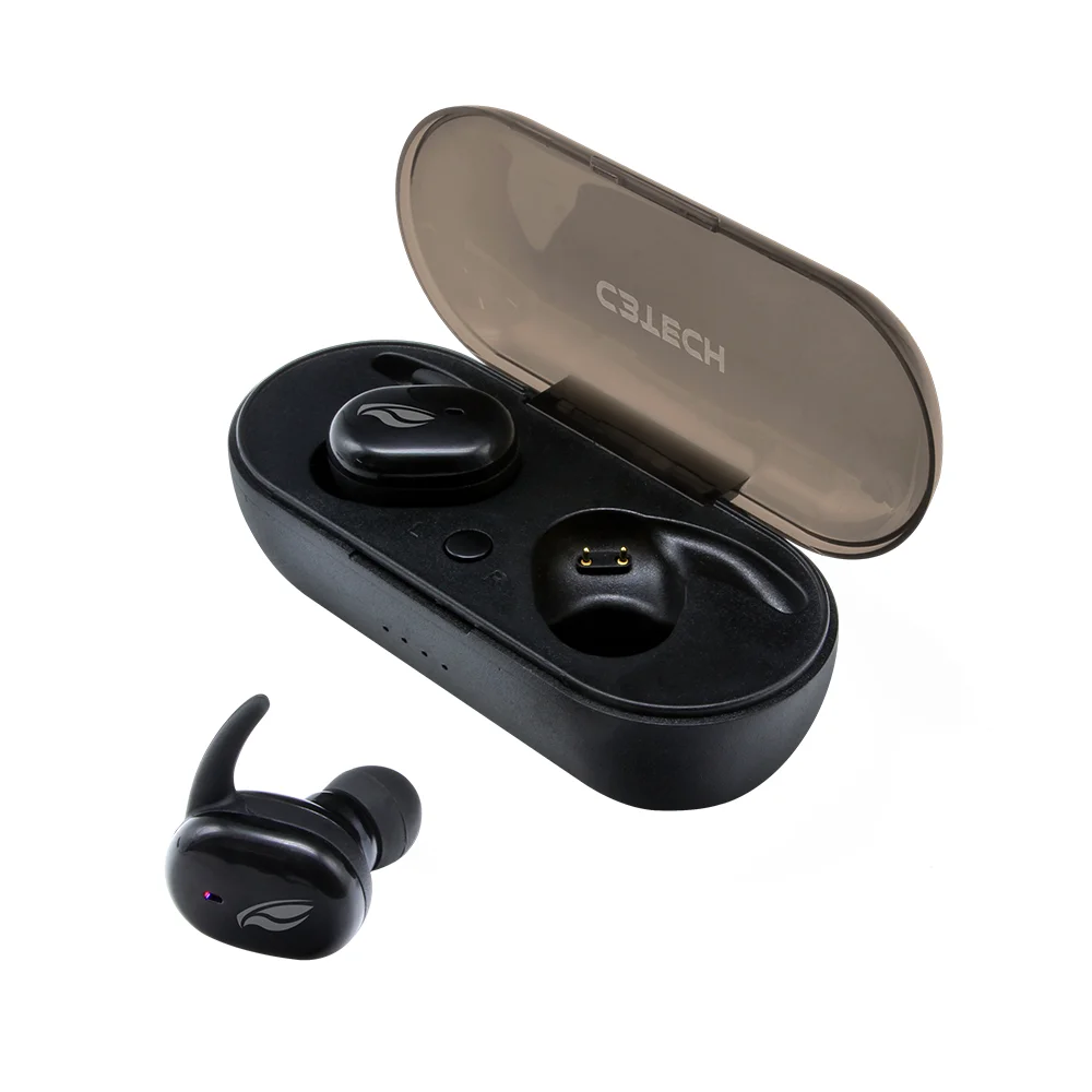 Fone De Ouvido C3tech Sem Fio Preto - Ep-tws-50bk Bt 5 Tws - C3Tech