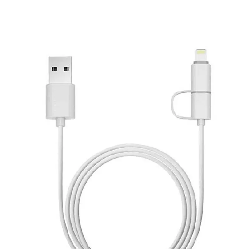 Cabo Lightning e Micro Usb para Usb 2 em 1 , C3Tech, Usb-ul3000wh