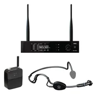 Sistema De Microfone Sem Fio Akg Wp300 Sport Headset Uhf
