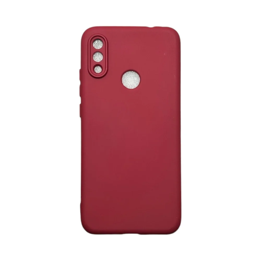Capa Xiaomi Redmi Note 7 Silicone Aveludada Protege Câmera Colorida Capinha Anti Impacto Redmi Note 7:vinho