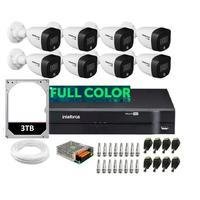 Kit 8 Câmeras Intelbras 1220 Full Color Dvr 8 Ch C/ Hd 3tb